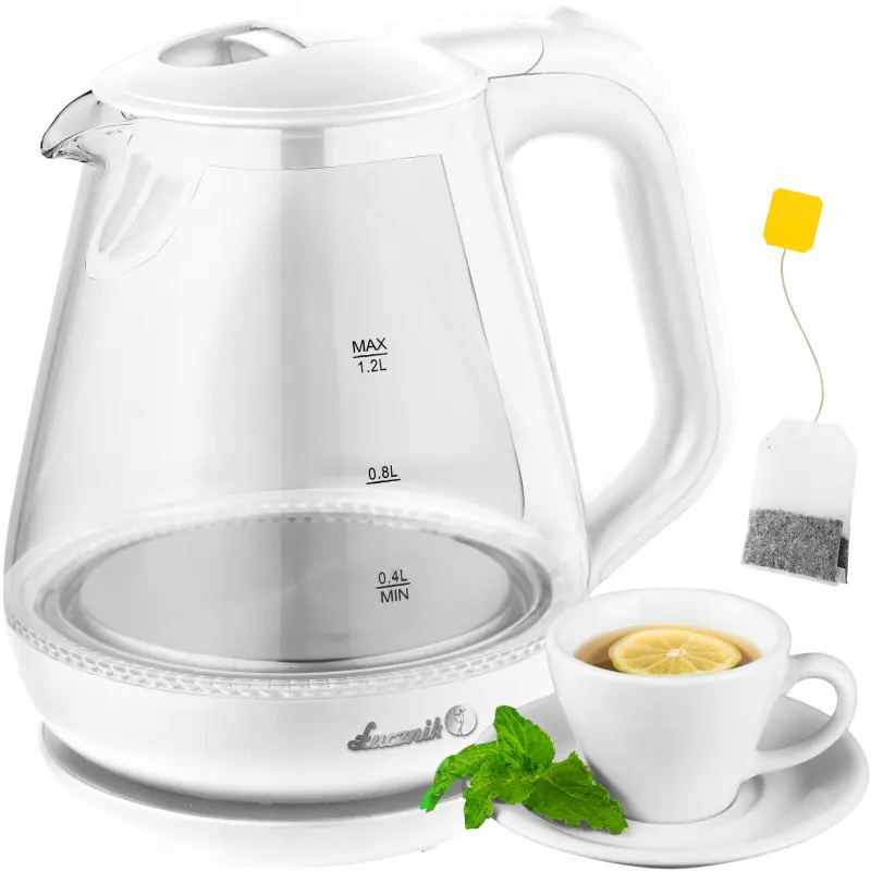 Czajnik elektryczny Łucznik Compact Glass WK-2502 1,2l 1630W Biały