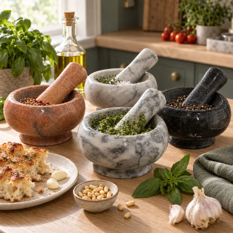 Moździerz kuchenny KitchenCraft z kamienia naturalnego z tłuczkiem