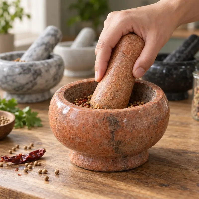Moździerz kuchenny KitchenCraft z kamienia naturalnego z tłuczkiem