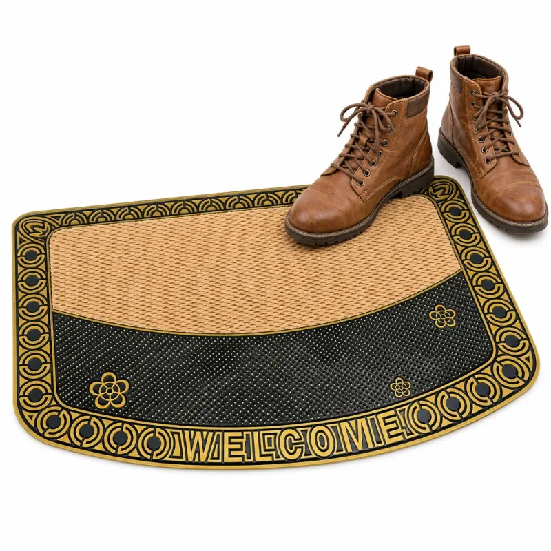 Wycieraczka Domik Kamelia PVC z napisem WELCOME