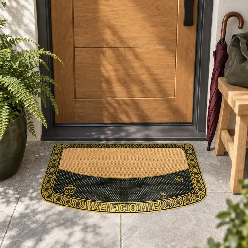 Wycieraczka Domik Kamelia PVC z napisem WELCOME