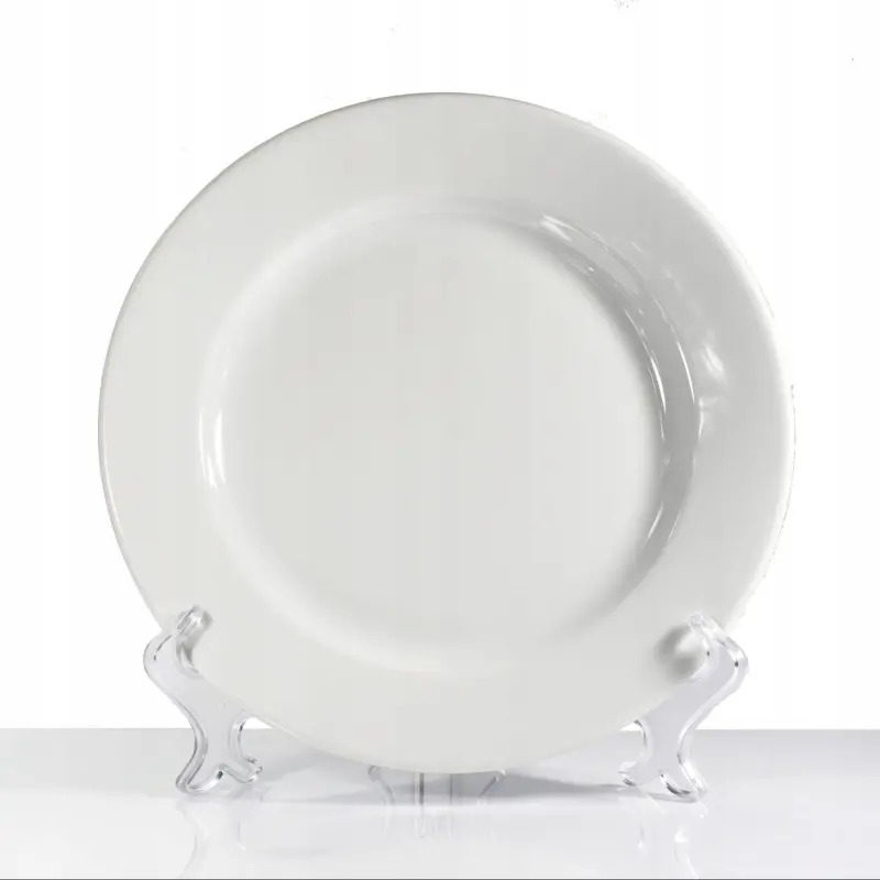 LUBIANA KASZUB/HEL Talerz obiadowy płytki 1 szt porcelanowy 26,5 cm biały