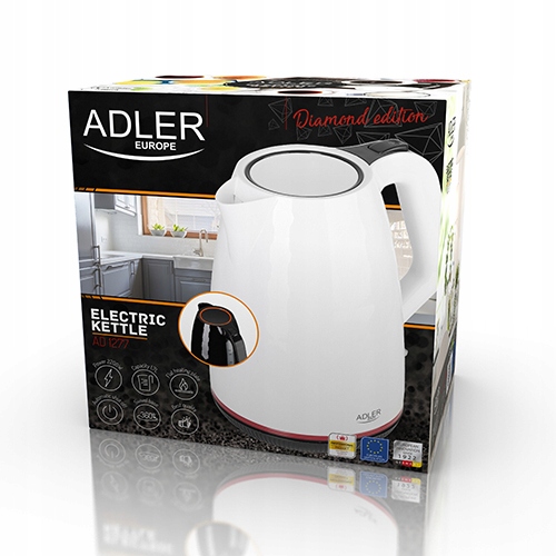 Czajnik elektryczny ADLER AD1277 2200 W 1,7 l biały