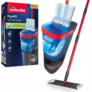 Mop płaski Vileda H2prO z wiadrem separacja czysta brudna woda 2 zbiorniki