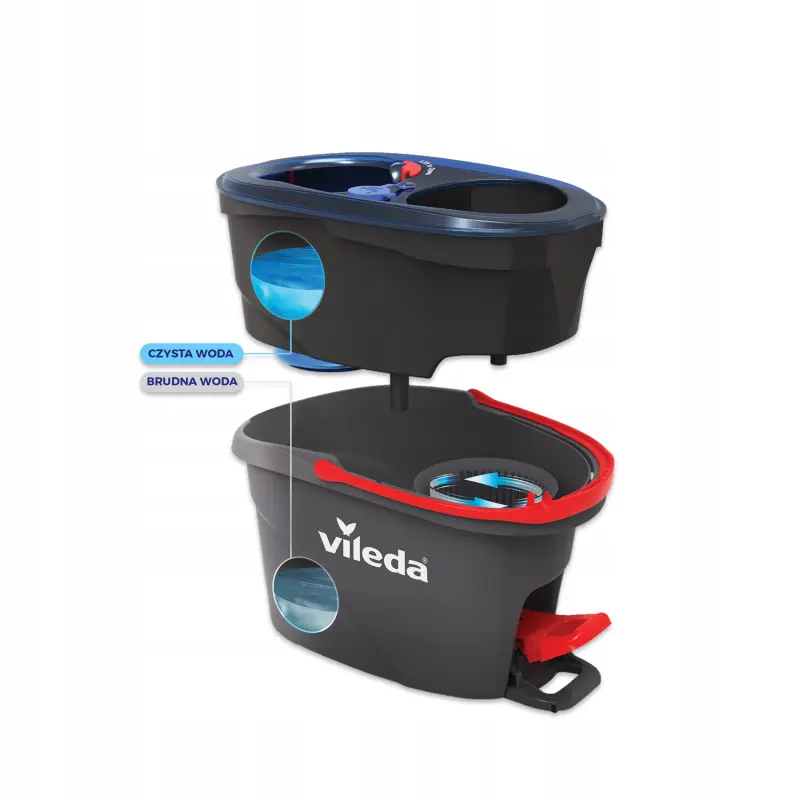 Mop obrotowy Vileda H2prO wiadro z systemem czystej wody