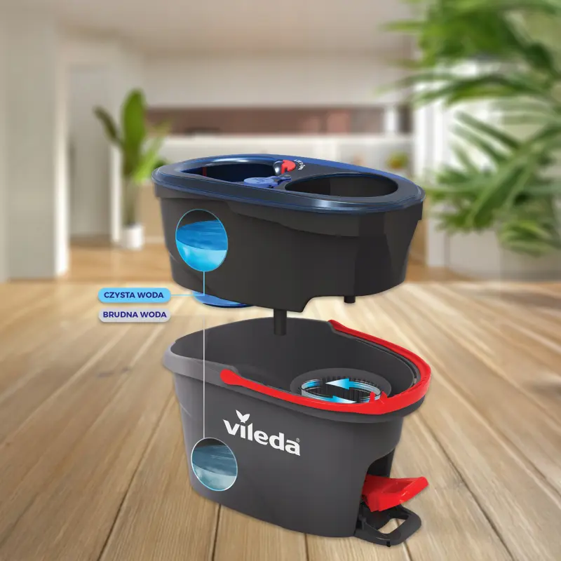 Mop obrotowy Vileda H2prO wiadro z systemem czystej wody