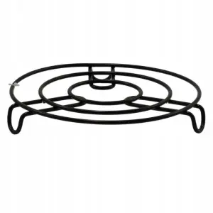 Podstawka pod garnek metalowa czarna 20 cm na nóżkach