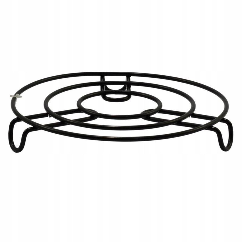 Podstawka pod garnek metalowa czarna 20 cm na nóżkach