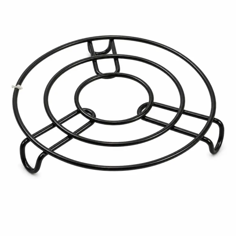 Podstawka pod garnek metalowa czarna 20 cm na nóżkach