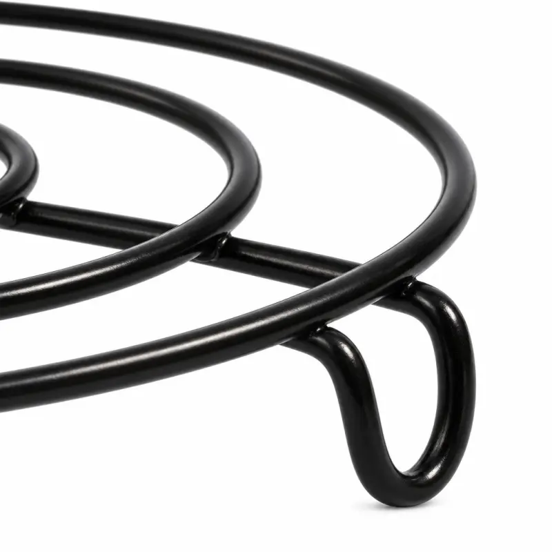 Podstawka pod garnek metalowa czarna 20 cm na nóżkach