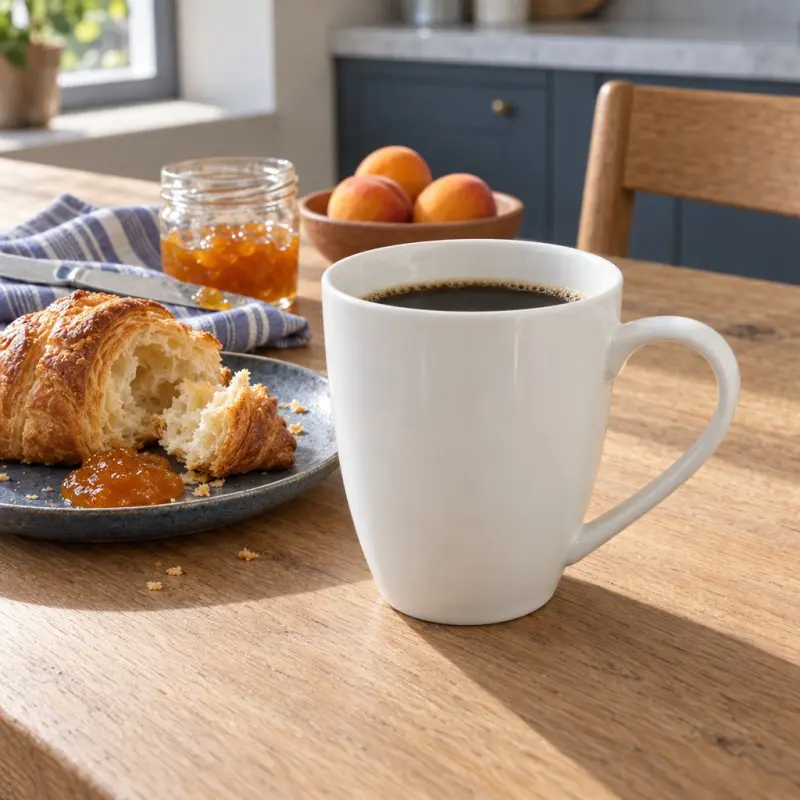 Kubek porcelanowy biały 330 ml z uchem S886