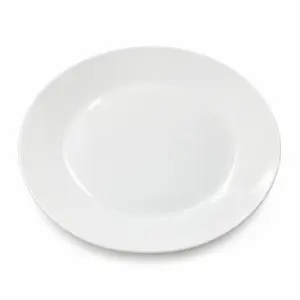 Talerz deserowy porcelanowy 20 cm biały gładki S874