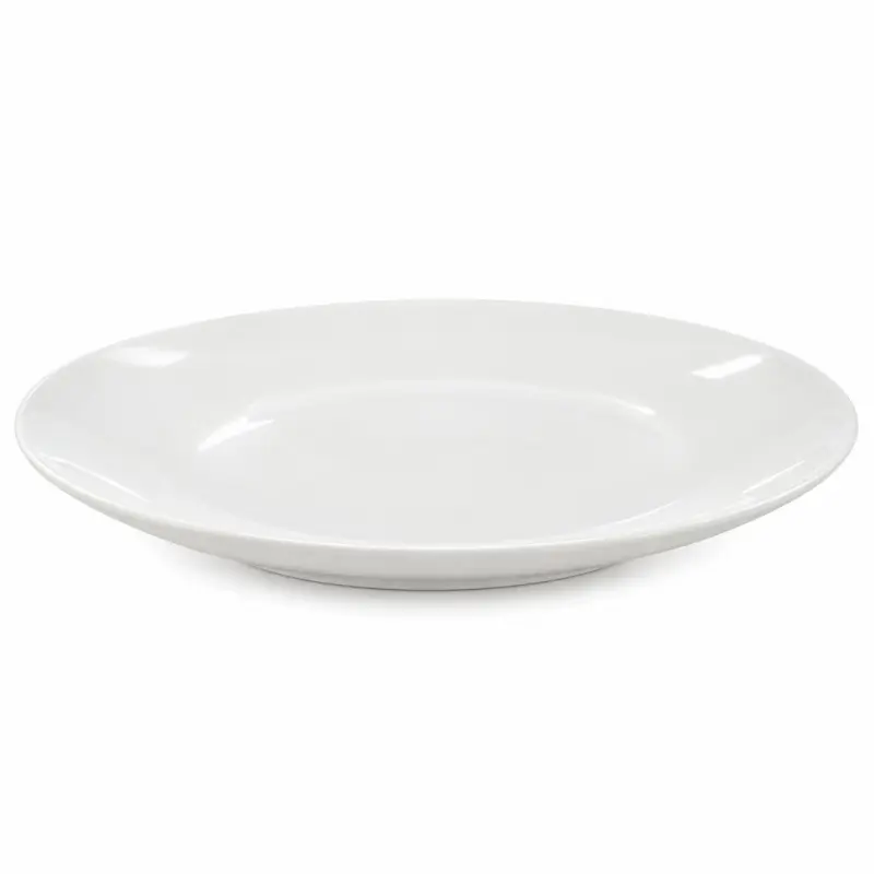 Talerz deserowy porcelanowy 20 cm biały gładki S874