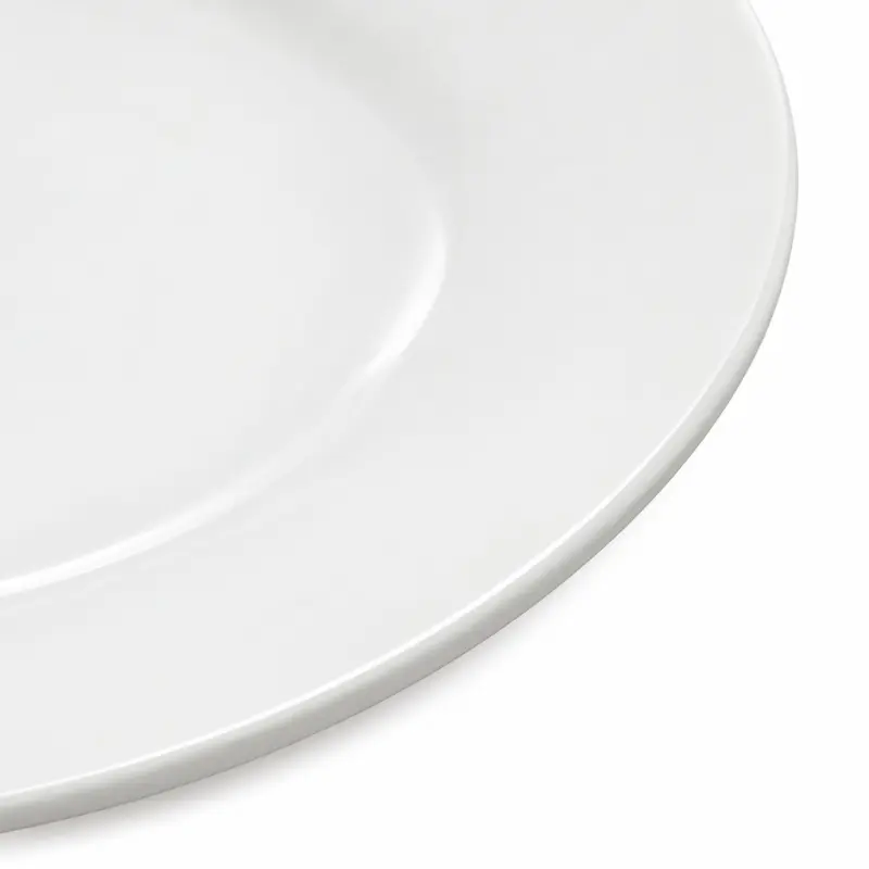 Talerz deserowy porcelanowy 20 cm biały gładki S874