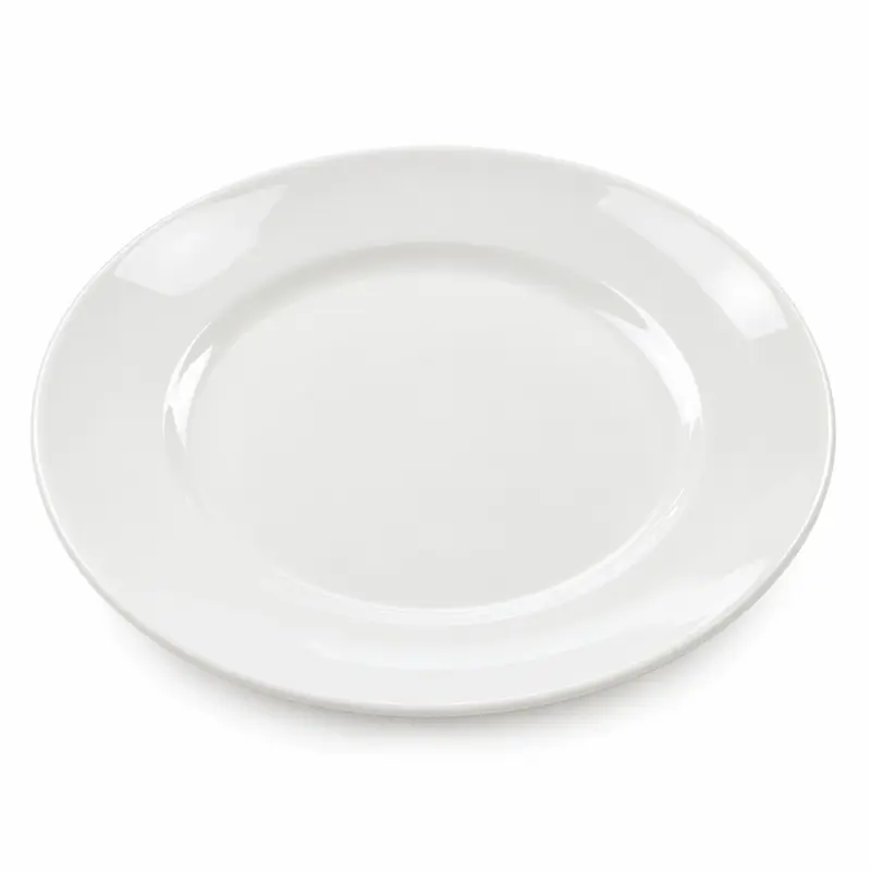 Talerz obiadowy płaski porcelanowy 24 cm biały S877