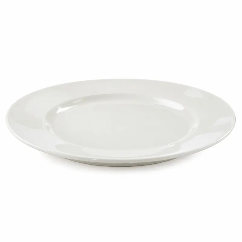 Talerz obiadowy płaski porcelanowy 24 cm biały S877