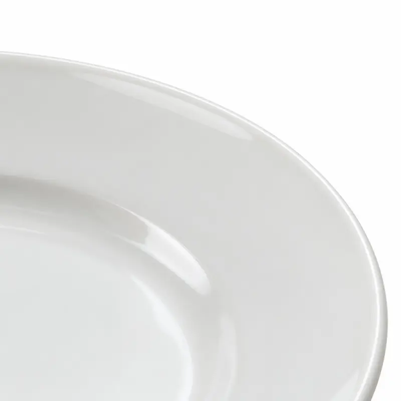 Talerz obiadowy płaski porcelanowy 24 cm biały S877