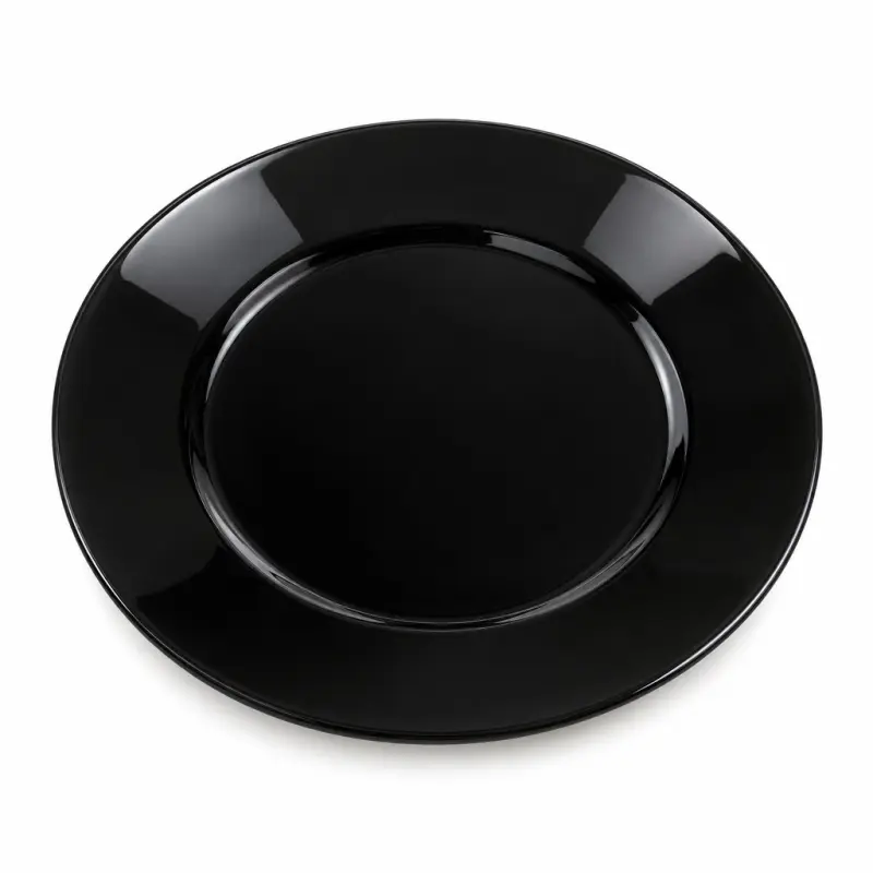 Talerz deserowy Prima Deco Classic 18 cm czarny z połyskiem
