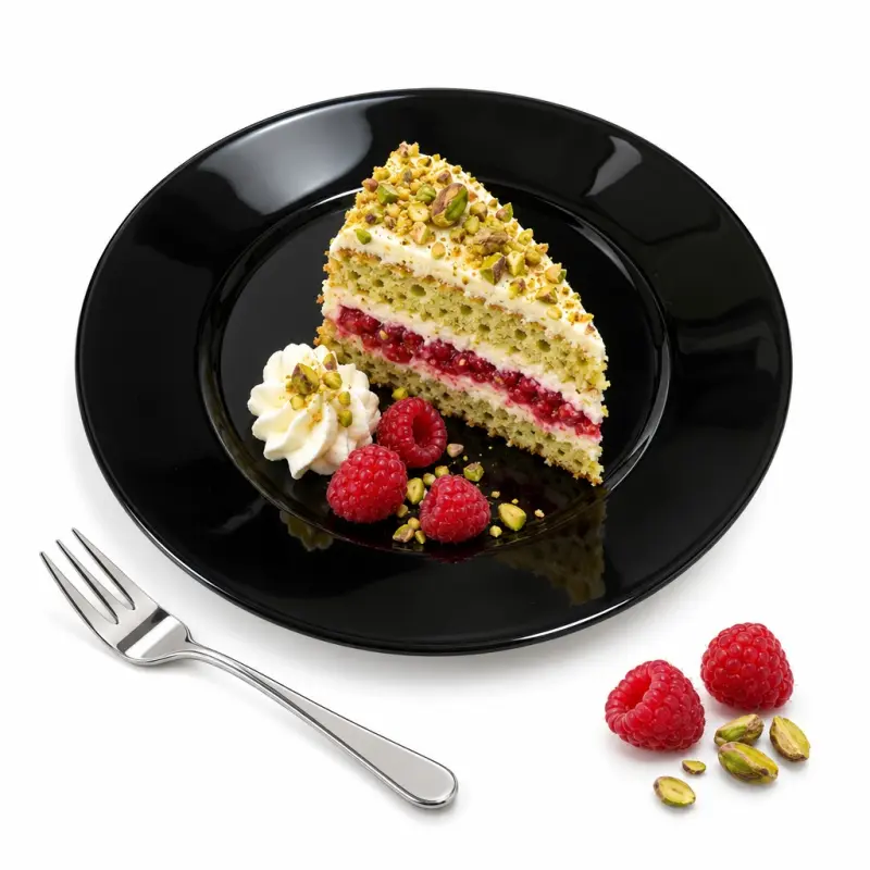 Talerz deserowy Prima Deco Classic 18 cm czarny z połyskiem