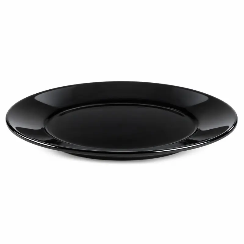 Talerz deserowy Prima Deco Classic 18 cm czarny z połyskiem