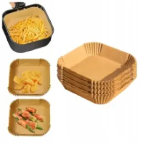 PAPIER DO PIECZENIA WKŁAD PAPIEROWY DO AIR FRYER KWADRATOWY 16CM 100SZTUK