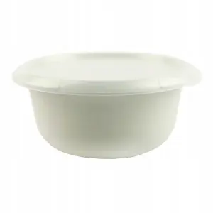 Okrągły Pojemnik Z Pokrywką Na Żywność Zamykana Miska 25Cm Plastikowy 2,75L