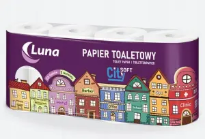 Papier toaletowy A'8 Luna City soft celuloza 3 warstwy perforacja 150 listk