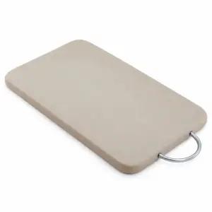 Deska do krojenia 30 × 20 cm z metalowym uchwytem beżowa