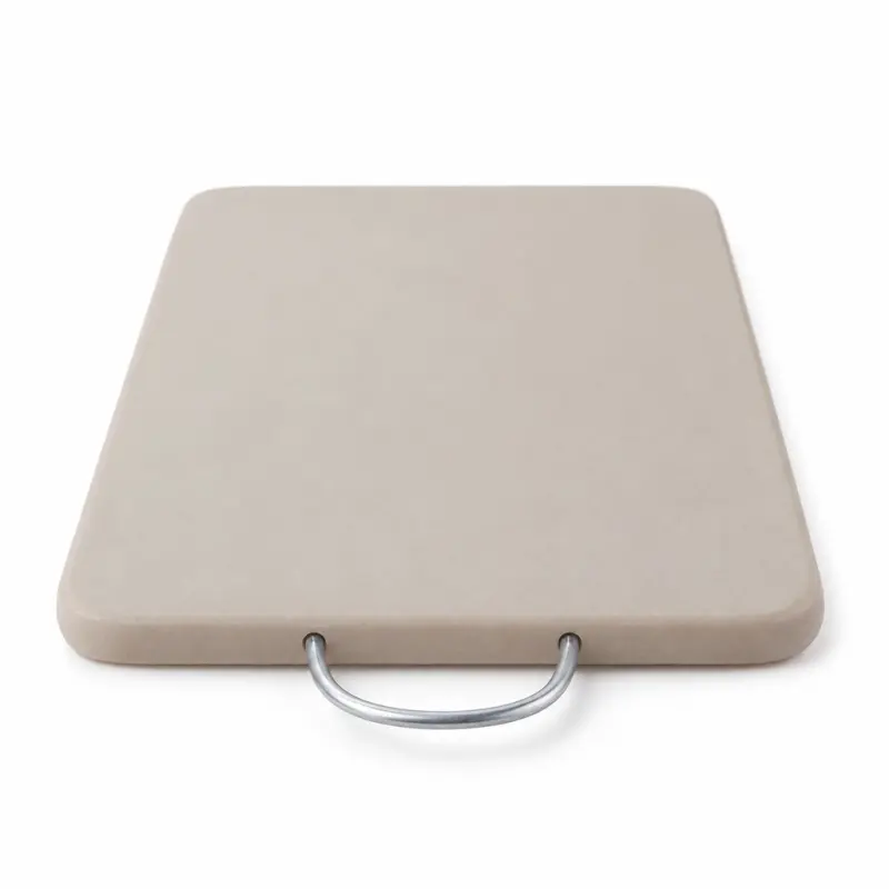 Deska do krojenia 30 × 20 cm z metalowym uchwytem beżowa