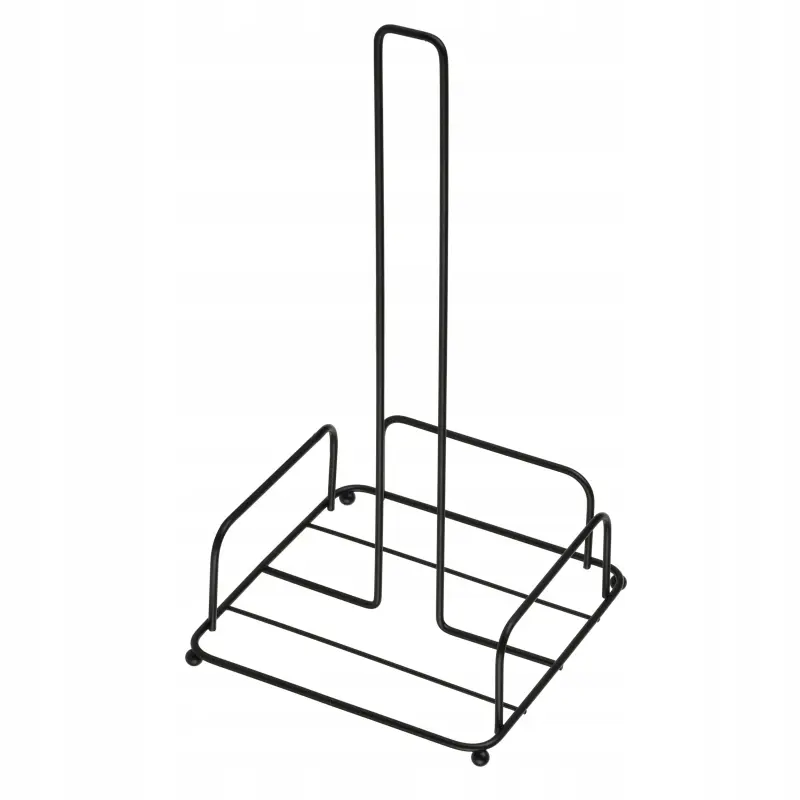 Stojak na ręcznik papierowy MODERN KITCHEN metalowy czarny 31 cm