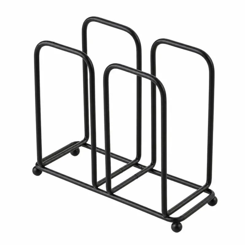 Serwetnik metalowy czarny MODERN KITCHEN ażurowy