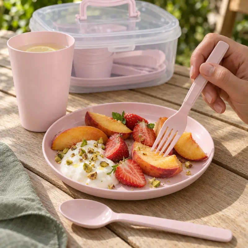 Zestaw piknikowy Bee Home dla 4 osób w pudełku z rączką