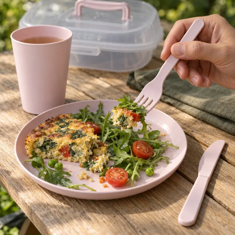 Zestaw piknikowy Bee Home dla 4 osób w pudełku z rączką