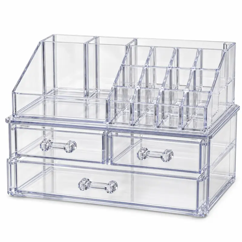 Organizer na kosmetyki Bee Home z 3 szufladami przezroczysty