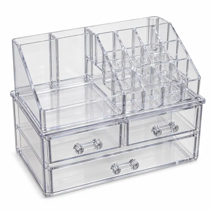 Organizer na kosmetyki Bee Home z 3 szufladami przezroczysty