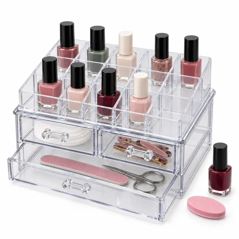 Organizer na lakiery i kosmetyki Bee Home z 3 szufladami