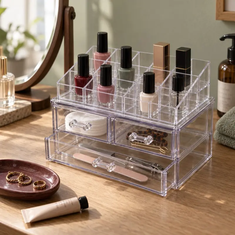 Organizer na lakiery i kosmetyki Bee Home z 3 szufladami