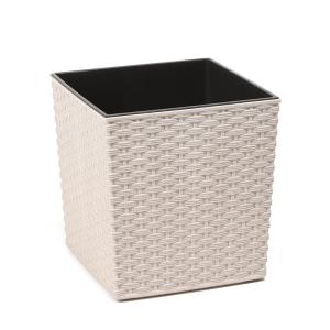 Doniczka Juka ECO 40 cm rattan biała 105/172