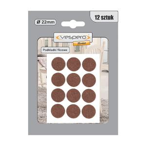 Podkładki filcowe okrągłe 22 mm okrągłe 12 szt.
