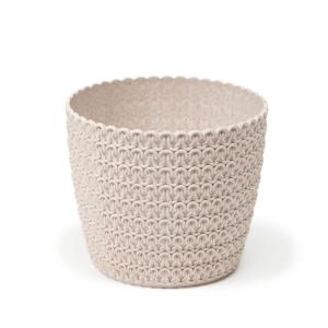 Doniczka osłonka magnolia jersey 19 cm ECO biała