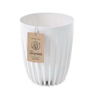 Doniczka Mira 19 cm EKO recykling biała