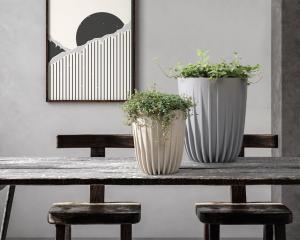 Doniczka Mira eko 14 cm antracytowa recykling