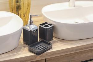 Zestaw akcesoriów łazienkowych 3 cz. OCEANO szary